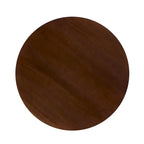 Table à manger ronde en bois à lattes, marron / blanc cérusé, 4 places