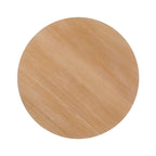 Table à manger ronde en bois à lattes, marron / blanc cérusé, 4 places