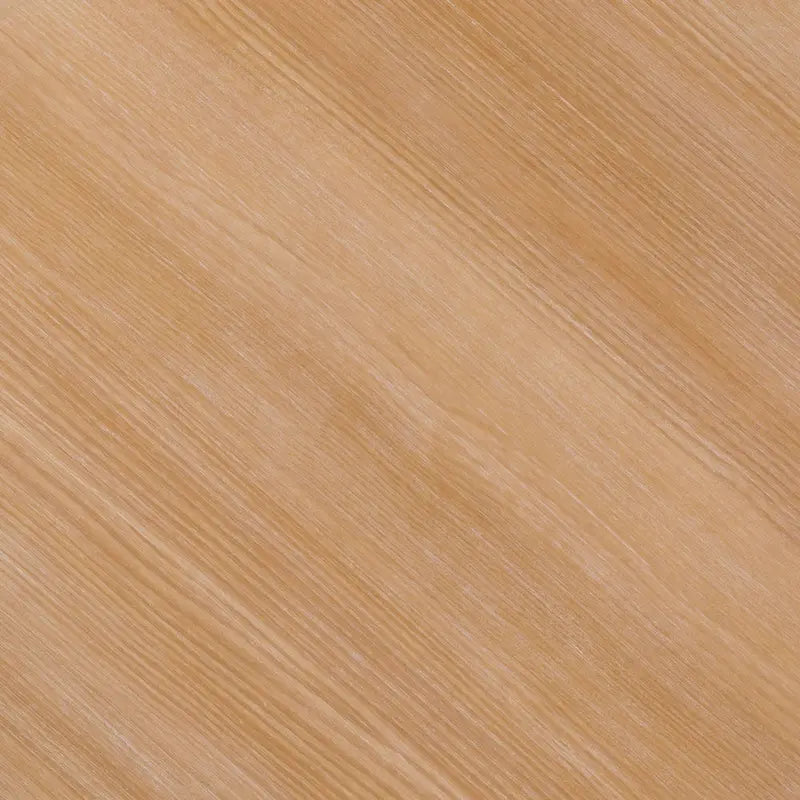 Table à manger ronde en bois à lattes, marron / blanc cérusé, 4 places