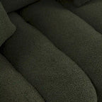 Canapé 3 places moderne en tissu Teddy vert