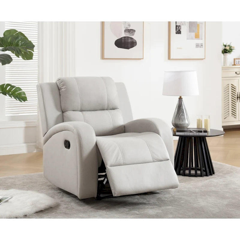 Fauteuil inclinable manuel, marron/beige, 1 place
