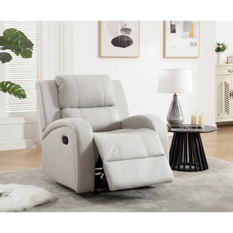 Fauteuil inclinable manuel, marron/beige, 1 place