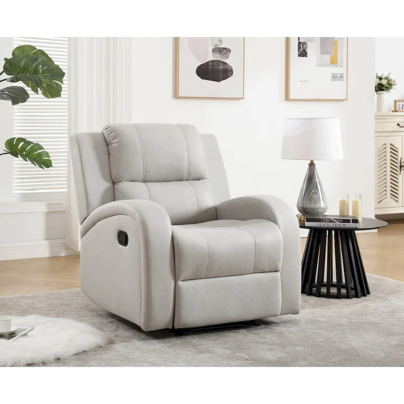 Fauteuil inclinable manuel, marron/beige, 1 place