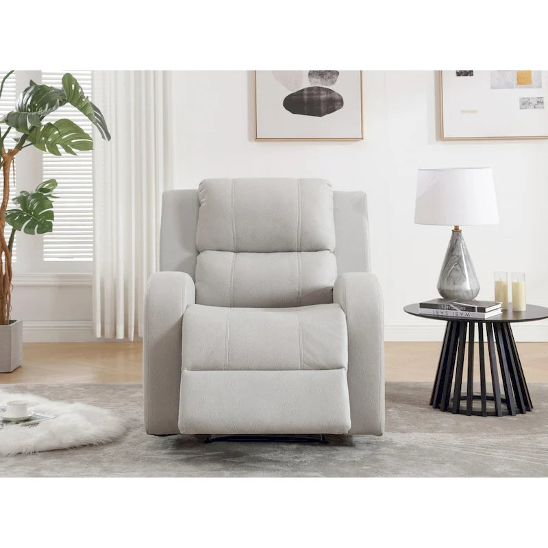 Fauteuil inclinable manuel, marron/beige, 1 place