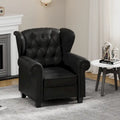 Fauteuil inclinable à dossier capitonné noir 1 place