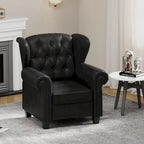 Fauteuil inclinable à dossier capitonné noir 1 place