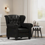 Fauteuil inclinable à dossier capitonné noir 1 place