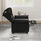 Fauteuil inclinable à dossier capitonné noir 1 place