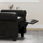 Fauteuil inclinable à dossier capitonné noir 1 place