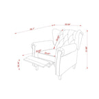 Fauteuil inclinable à dossier capitonné noir 1 place