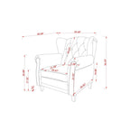 Fauteuil inclinable à dossier capitonné noir 1 place