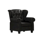 Fauteuil inclinable à dossier capitonné noir 1 place