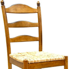Chaise de salle à manger Brown & Straw Ladder Back, sans accoudoirs, 1 place