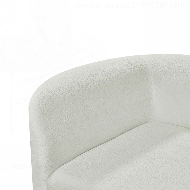 Canapé d'angle incurvé moderne avec revêtement de haute qualité et assise spacieuse
