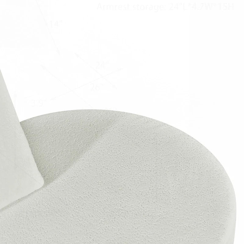 Canapé d'angle incurvé moderne avec revêtement de haute qualité et assise spacieuse