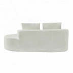 Canapé d'angle incurvé moderne avec revêtement de haute qualité et assise spacieuse