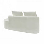 Canapé d'angle incurvé moderne avec revêtement de haute qualité et assise spacieuse