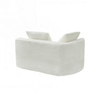 Canapé d'angle incurvé moderne avec revêtement de haute qualité et assise spacieuse