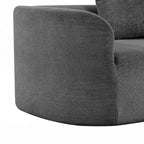 Canapé d'angle incurvé moderne avec revêtement de haute qualité et assise spacieuse