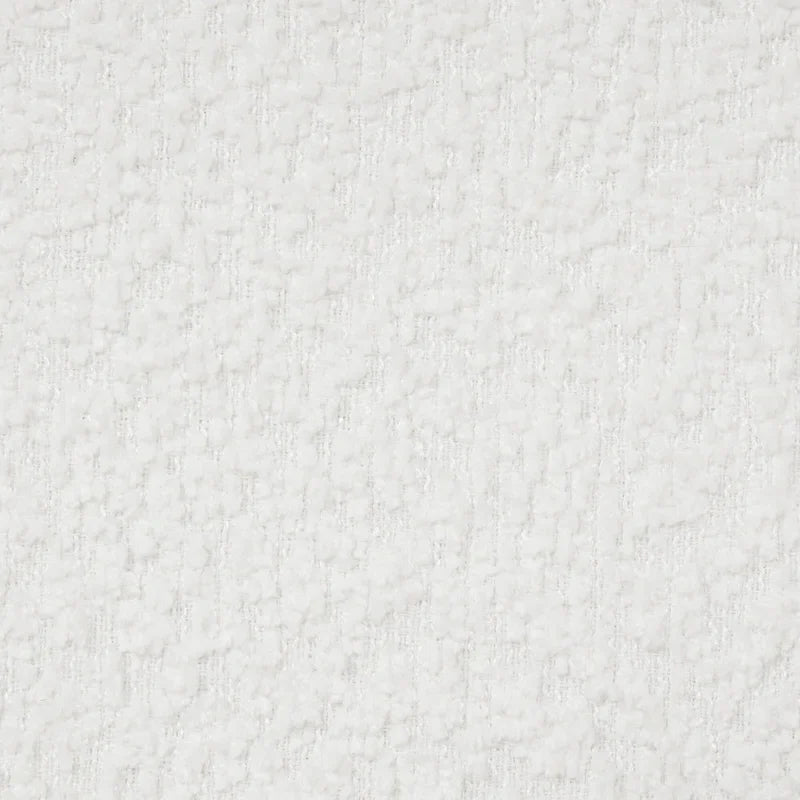 Lit plateforme en tissu bouclette blanc, 1–2 personnes, lit double/queen/king size