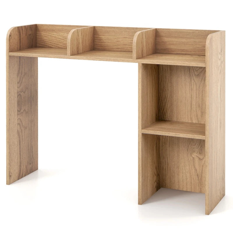 Support d'écran pour étagère de bureau Naturel / Blanc / Marron, 3 niveaux, un seul utilisateur