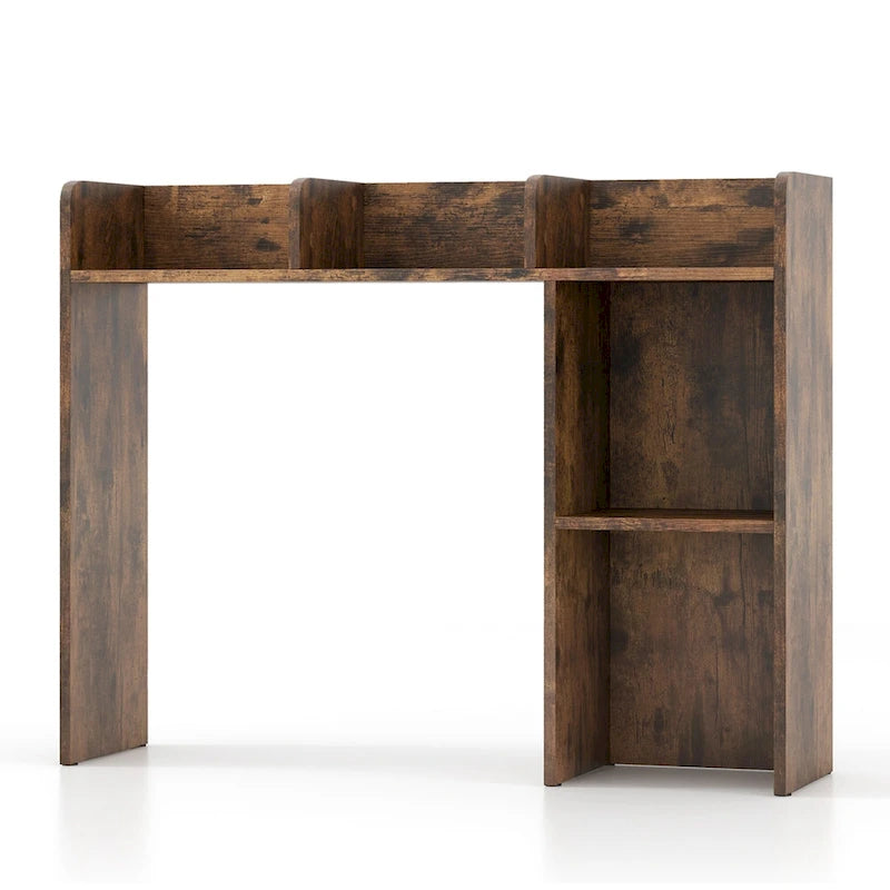 Support d'écran pour étagère de bureau Naturel / Blanc / Marron, 3 niveaux, un seul utilisateur