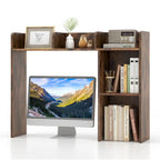 Support d'écran pour étagère de bureau Naturel / Blanc / Marron, 3 niveaux, un seul utilisateur