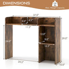 Support d'écran pour étagère de bureau Naturel / Blanc / Marron, 3 niveaux, un seul utilisateur