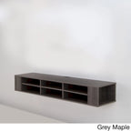 Console TV murale en érable gris / chêne noir / chêne vieilli, 66"