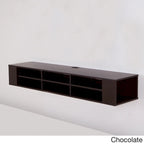 Console TV murale en érable gris / chêne noir / chêne vieilli, 66"