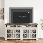 Meuble TV LED avec portes en verre gris pour téléviseurs jusqu'à 80", assemblage par 2 personnes
