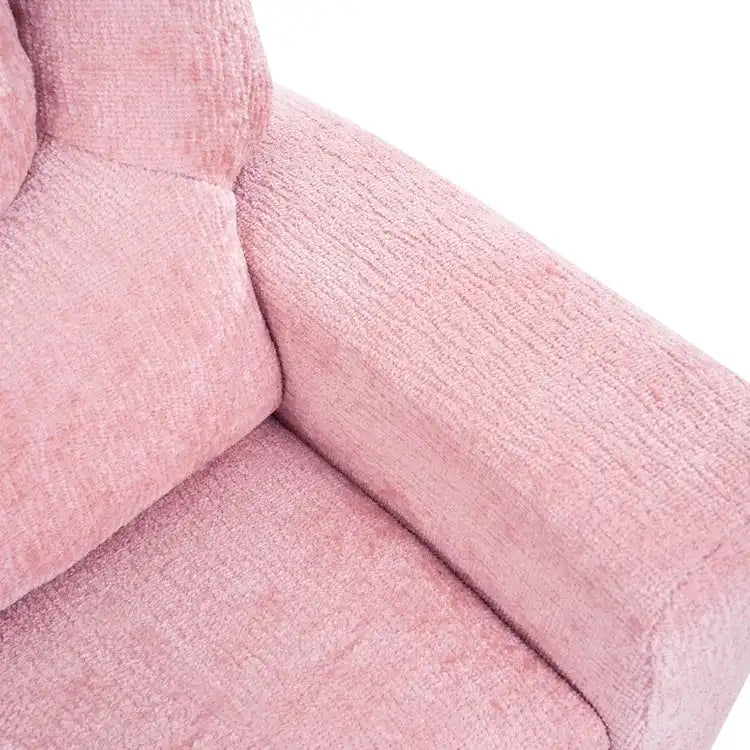 Fauteuil inclinable pour enfants rose / noir / gris / marron — PVC / microfibre / chenille, 1 place