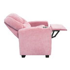 Fauteuil inclinable pour enfants rose / noir / gris / marron — PVC / microfibre / chenille, 1 place