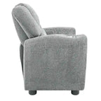 Fauteuil inclinable pour enfants rose / noir / gris / marron — PVC / microfibre / chenille, 1 place