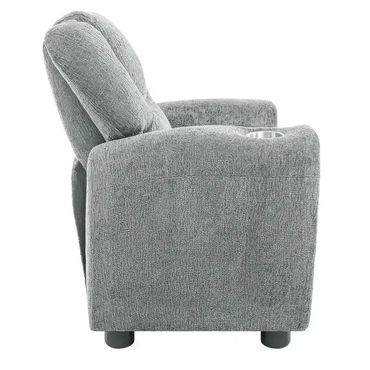 Fauteuil inclinable pour enfants rose / noir / gris / marron — PVC / microfibre / chenille, 1 place