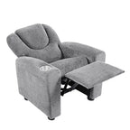 Fauteuil inclinable pour enfants rose / noir / gris / marron — PVC / microfibre / chenille, 1 place