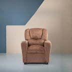 Fauteuil inclinable pour enfants rose / noir / gris / marron — PVC / microfibre / chenille, 1 place