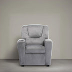 Fauteuil inclinable pour enfants rose / noir / gris / marron — PVC / microfibre / chenille, 1 place