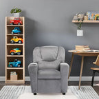 Fauteuil inclinable pour enfants rose / noir / gris / marron — PVC / microfibre / chenille, 1 place