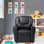 Fauteuil inclinable pour enfants rose / noir / gris / marron — PVC / microfibre / chenille, 1 place