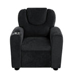 Fauteuil inclinable pour enfants rose / noir / gris / marron — PVC / microfibre / chenille, 1 place
