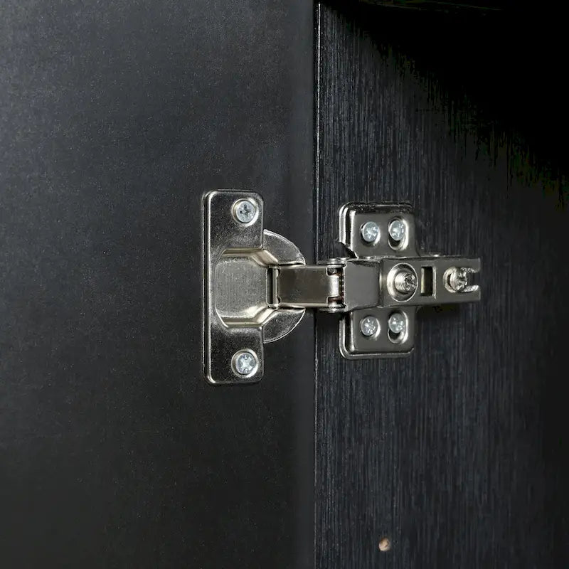 Buffet de salle à manger noir/blanc avec portes à ouverture par pression — 2 portes