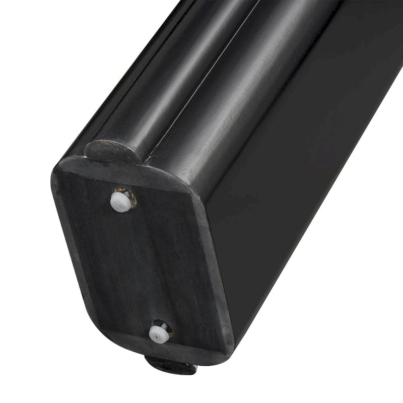 Console incurvée 60", noir / beige — style minimaliste 2 pieds