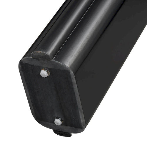 Console incurvée 60", noir / beige — style minimaliste 2 pieds