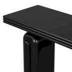 Console incurvée 60", noir / beige — style minimaliste 2 pieds