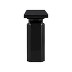 Console incurvée 60", noir / beige — style minimaliste 2 pieds