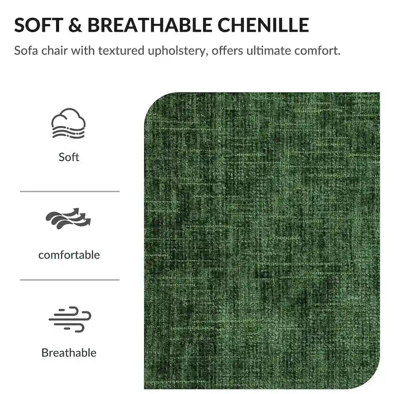 Fauteuil de relaxation surdimensionné avec pouf, pour 1 personne - Vert / Gris / Beige / Gris foncé