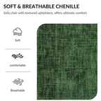 Fauteuil de relaxation surdimensionné avec pouf, pour 1 personne - Vert / Gris / Beige / Gris foncé