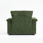 Fauteuil de relaxation surdimensionné avec pouf, pour 1 personne - Vert / Gris / Beige / Gris foncé