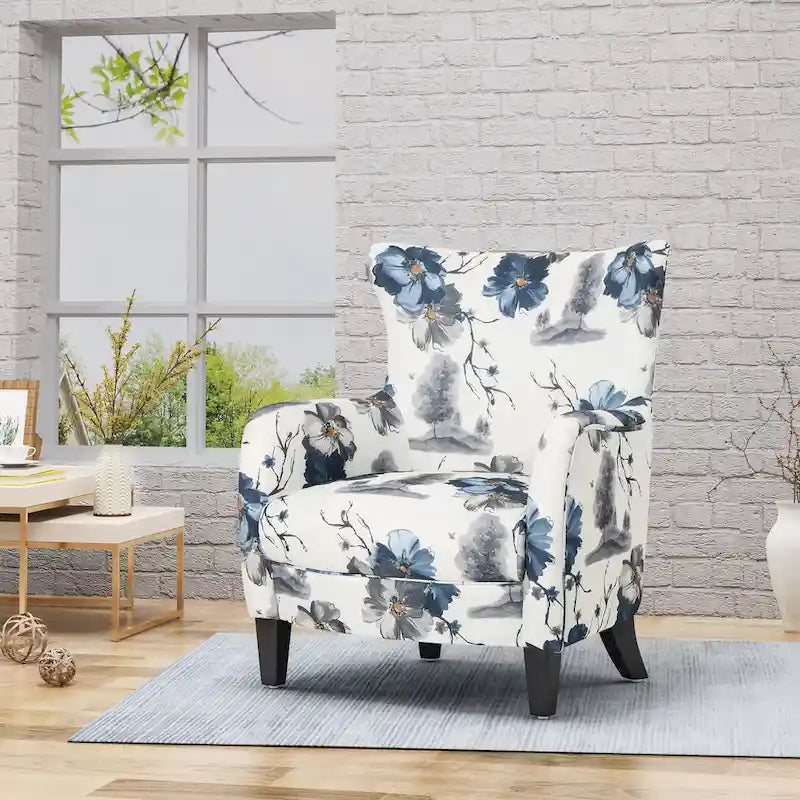 Fauteuil rembourré haut dossier multicolore — Une place